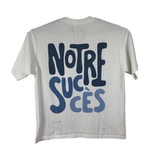 Yacht Club Notre Success White Cotton Crewneck Tee T Shirt Large heavy weight